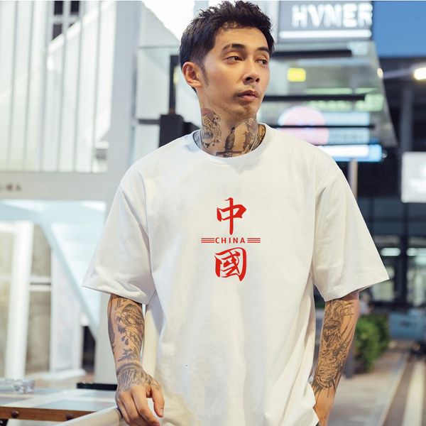 

summer thin sleeve t-shirt youth national cotton fashion men's short t sports casual top, Black