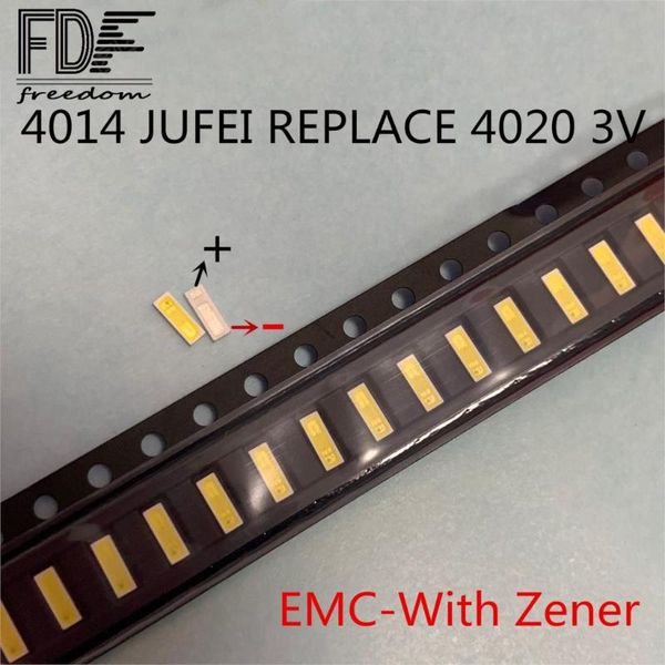 

light beads 100pcs jufei seoul 4014 smd emc pct cold white 0.3w 0.5w 1w 3v 6v 150ma for tv/lcd backlight high power led replace 4020