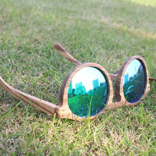 

vintage round wooden sunglasses men women fashion polarized sun glasses, White;black