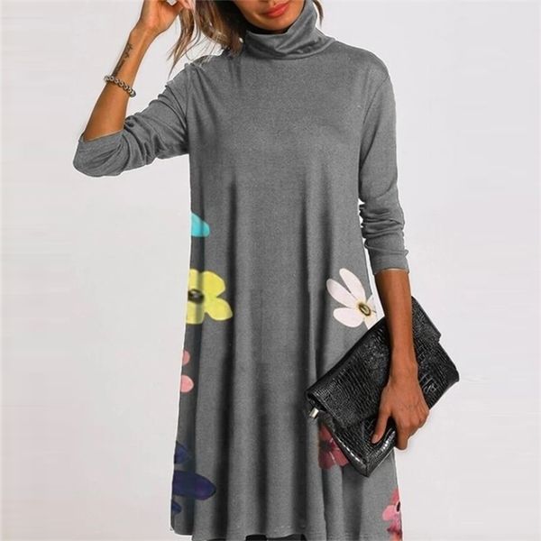

vintage floral print patchwork party dress women autumn o neck long sleeve mini dress winter buttons elegant office dresses, Black;gray