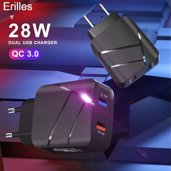 

lx brand dual usb charger wall mobile phone chargers adapter for samsung iphone 11pro xiaomi qc3.0 fast charging charger quick charge 3.0