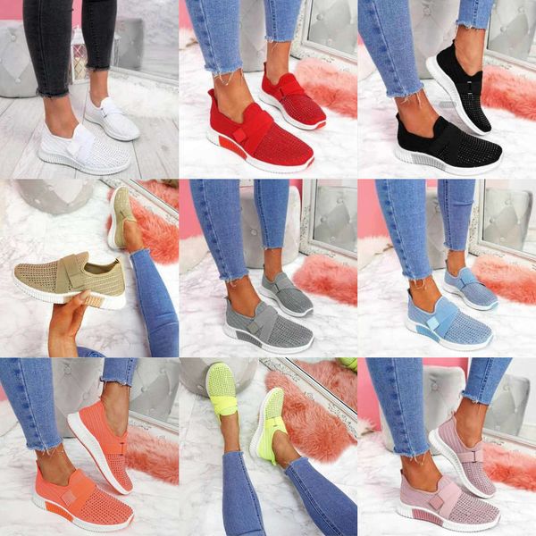 

and large size women's shoes 2020 new autumn casual winter flying weaving stamping elastic decorative casual sports r9bp hmbs, Black