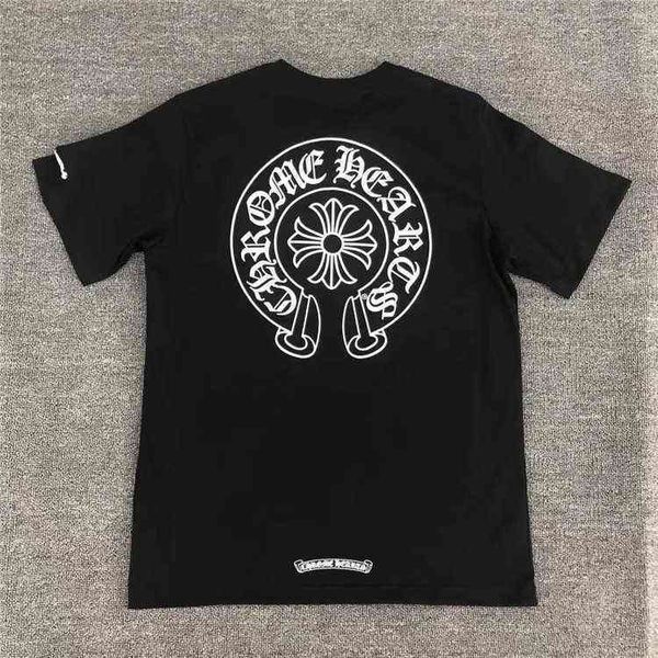 

s brandch chromehearts t-shirt crosin chao classic horseshoe cross sanskrit print short sleeve m1j2 d4m6, White;black