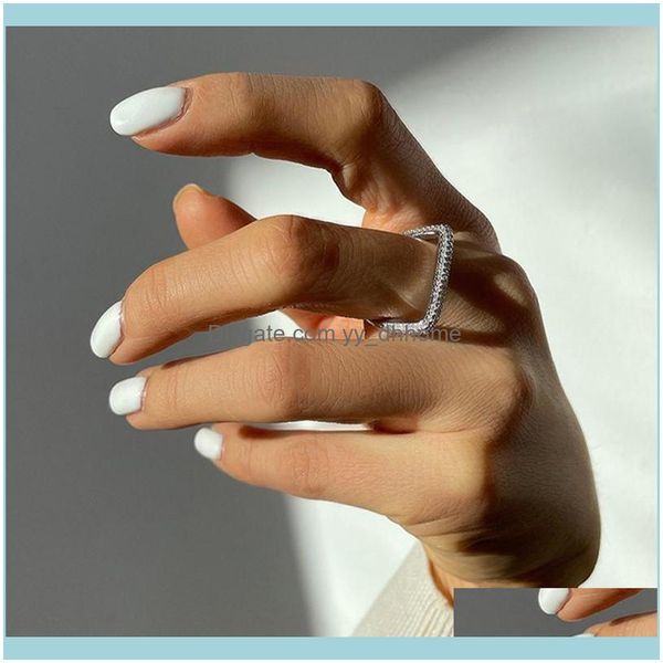 

jewelryperisbox adjustable semicircle rec rings set with zircon geometric massive ring unusual statement trendy for cluster drop deli, Golden;silver
