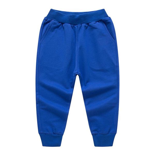 

trousers 0-12years autumn winter girls elastic waist cotton solid color sports pants children sweatpants for boy harem, Blue
