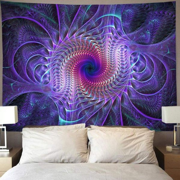 

tapestries purple tie dye trippy wall tapestry hippie art home decor