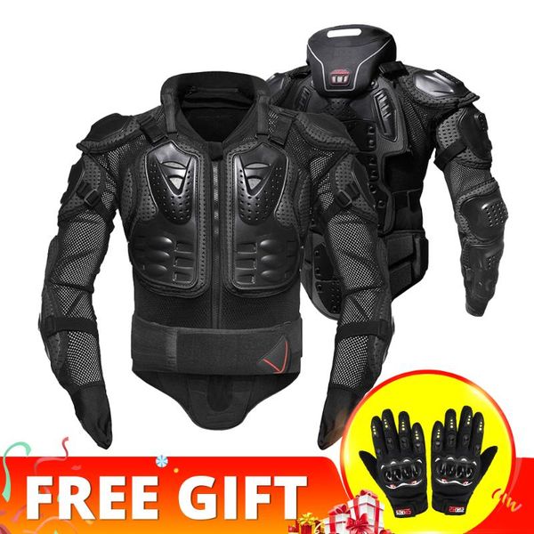 

racing jackets herobiker motorcycle jacket men body armor moto motocross riding motorbike neck protection, Black;red