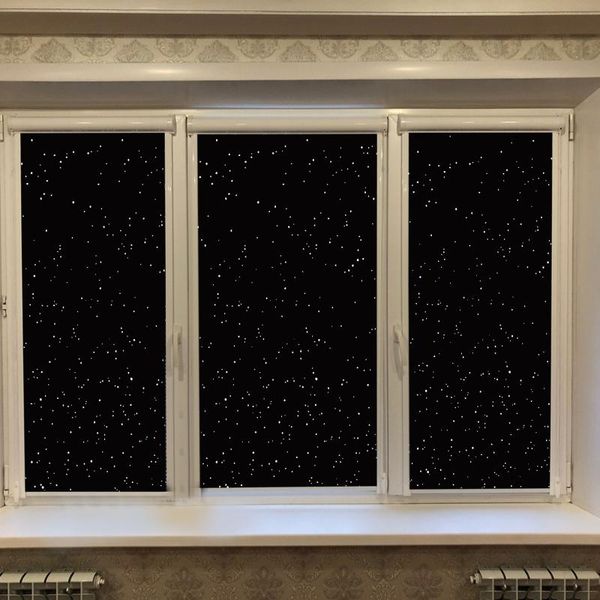 

curtain & drapes all black starlight projection blackout curtains with holes room window full light shading shades fast delivery drop