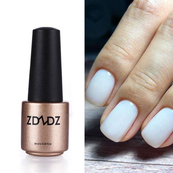 

milky white gel nail polish soak off art uv cured with dryer 8ml, Red;pink