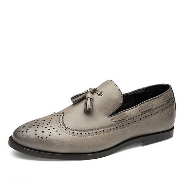 

dress shoes man brogues autumn leather designer social formal elegant men #msw8118126, Black