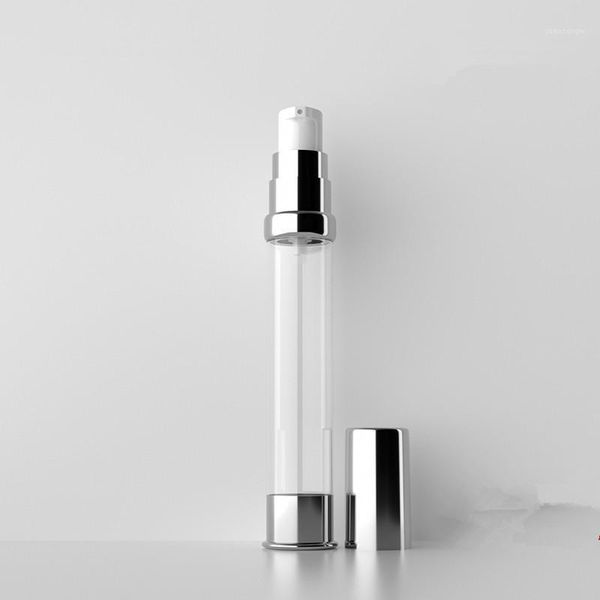 

5ml/10ml bright silver emulsion vacuum bottle fine mist spray cosmetics separate travel portable