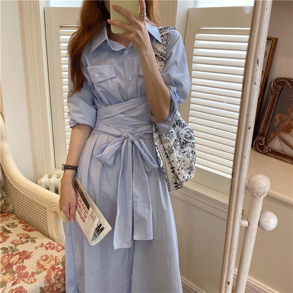 

dresses early autumn stylish turn-down collar long sleeves women skirt simple solid elegance quality female vestidoes, Black;gray