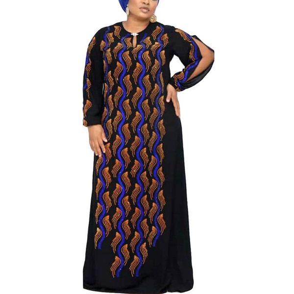 

ethnic clothing 2021 long sleeve traditional fashion boubou african women maxi dresses quality dashiki abaya muslim for, Red