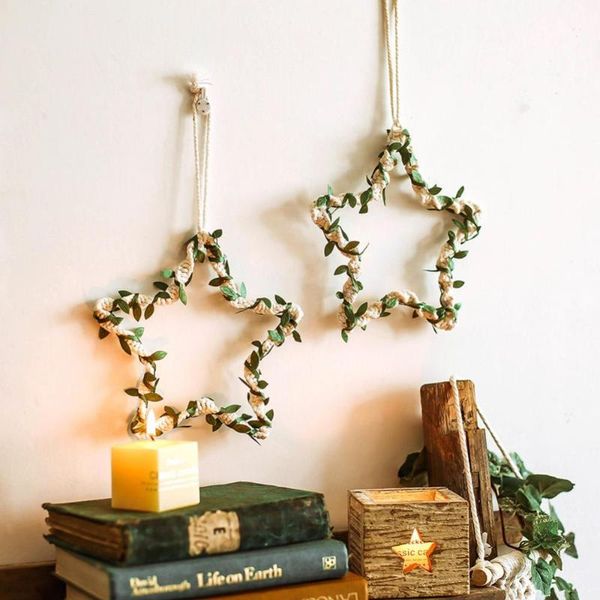 

decorative objects & figurines simple star pendant cotton hand woven house living room wall hanging decoration attractive home decor