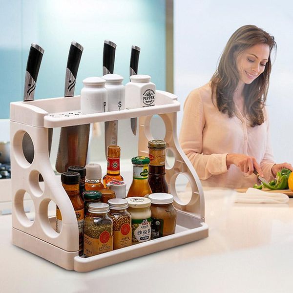 

kitchen storage & organization 1pcs foldable rack for spice seasoning sauce home organizer multifunction pp plastic shelf 3colors