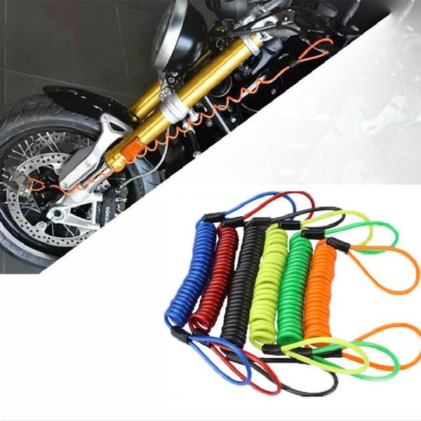 

theft protection 150cm motorcycle alarma moto disc lock security anti thief motorbike reminder coil cable bike alarm