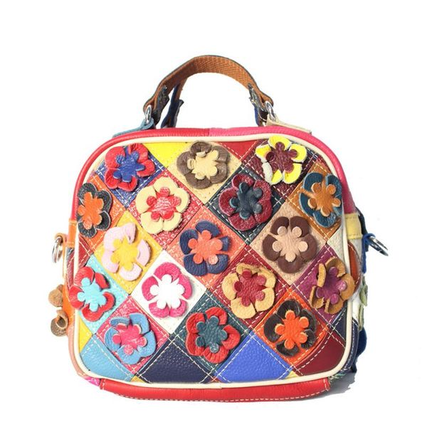 

2021 women's matching handbags, messenger color bags, flowers, leather european style dqgct