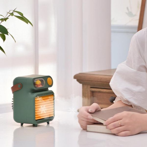 

electric fans personal usb air cooler cooling fan 3 in 1 w/ night light purification spray humidifier for outdoor l69d