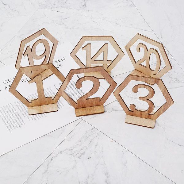 

party decoration 10pc 1-10/11-20 number wooden table numbers set with base birthday wedding decor gifts