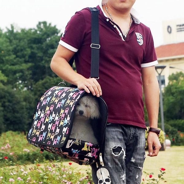 

pet dog backpack foldable shoulder bag carrier travel transportin carrying breathable handbag for chihuahua cats accessories car seat covers