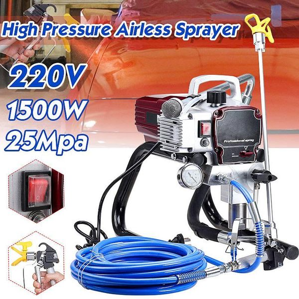 

professional spray guns 1500w high-pressure airless spraying machine gun paint sprayer painting au/eu plug