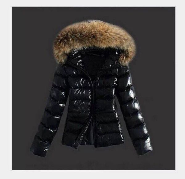 

women's jackets slim-fit cotton jacke faux fur collar and throw hood warm jacket coat, Black;brown