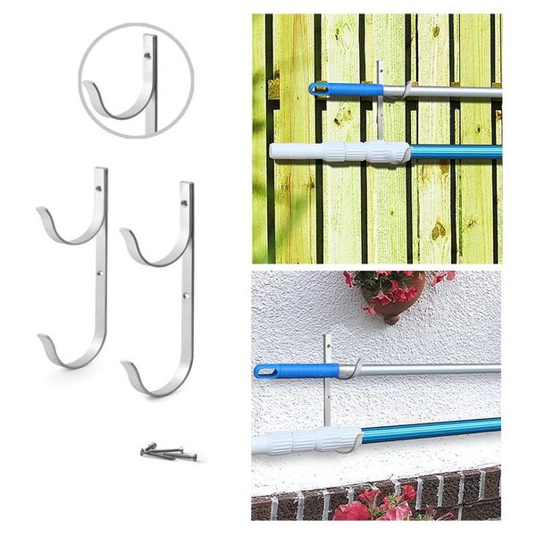 

hooks & rails double layer metal hookers sets pool rod hanger aluminum bracket group ideal hook and net multifunction durable a