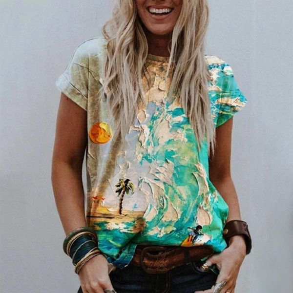 

#s4 vintage t shirt women harajuku printing o-neck short sleeve casual loose tshirt female tee streetwear femme women's t-shirt, White