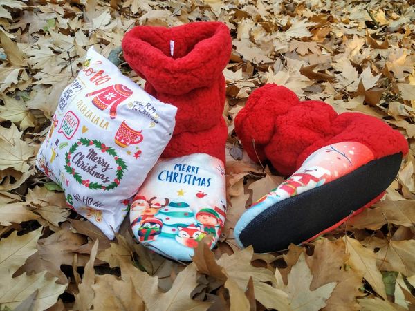 

christmas konseptli women panduf-pillow gift-limited edition slippers, Black