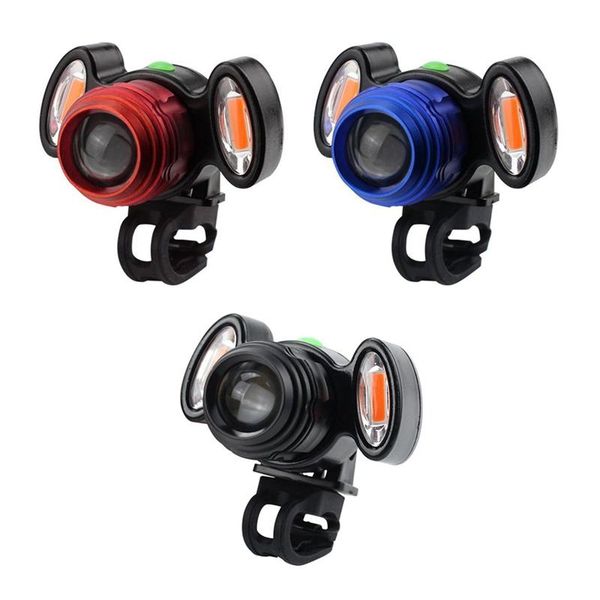 

bike lights zoomable xm-l bicycle light usb rechargeable t6+cob front waterproof led headlight accessories