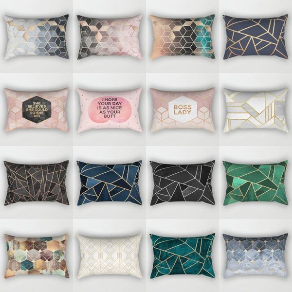 

cushion/decorative pillow marbling style fashion simple cushion rectangular sofa pillowcase lumbar double-sided pattern 30*50/40*60cm
