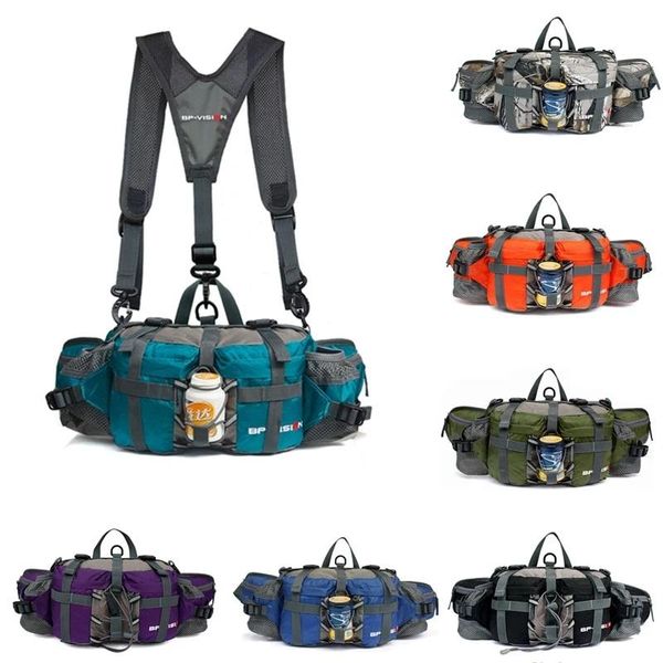 Bolsas ao ar livre Sports Sports Caminhadas Ciclismo Backpack Garrafa de água corrente 800D Pacote de montanha de nylon à prova d'água -40