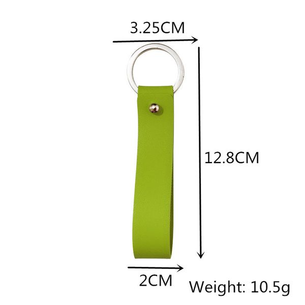 

factory gifts pu keychain women charm handmade simple jewelry accessories fashion leather keyrings durable key holder