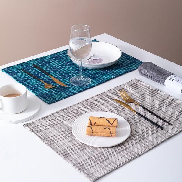 

table cloth nordic style retro placemats polyester western mat insulation anti-scalding coasters home tableware pad