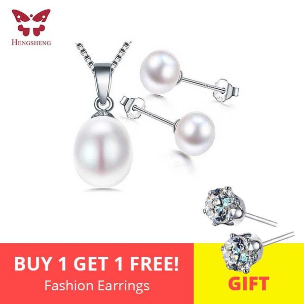 

fine pearl jewelry set 8-9mm pearls pendant necklace earrings for women bridal sets bracelet, &, Black