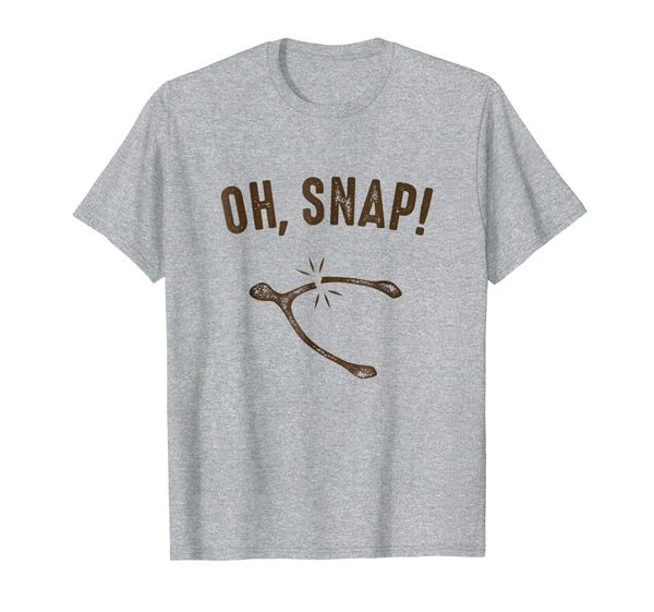 

oh, snap thanksgiving wishbone funny t-shirt, White;black