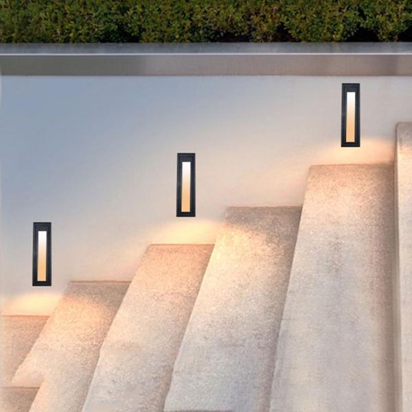 

outdoor wall lamps thrisdar 4w led step light waterproof garden pathway corner footlight stairway hallway staircase lamp