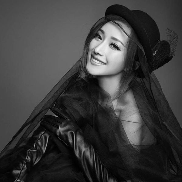 

bridal veils black korean super long wedding veil halloween simple