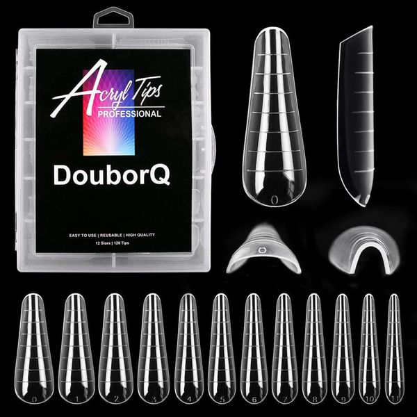 

120pcs/boxed quick building transparent nail tips with scale manicure extension molds for art false nails, Red;gold