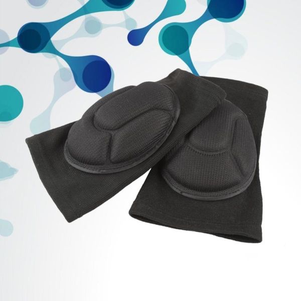 

pair knee pad sponge brace protector support for sport cycling volleyball elbow & pads, Black;gray