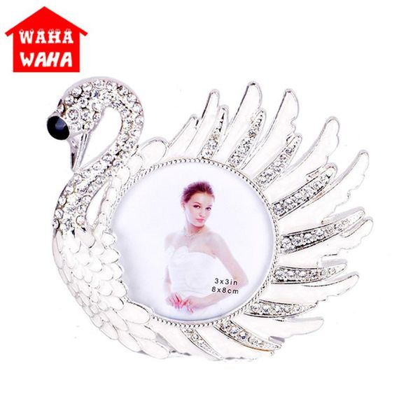 

frames and mouldings europe vintage white swan po frame diamond picture gifts creative electroplated metal crafts deskdecoration