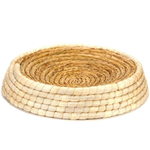 

cat beds & furniture pet straw braided bed puppy kennel nest kitten scratching sleeping mat pets house cats grinding claw cushion pad