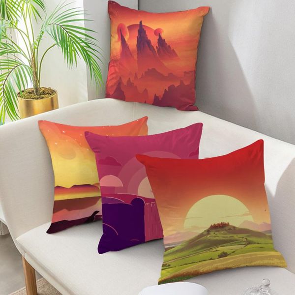 

cushion/decorative pillow nanacoba decorative pillowcase sunrise printed sofa cushions office cases polyester peachskin home decor covers
