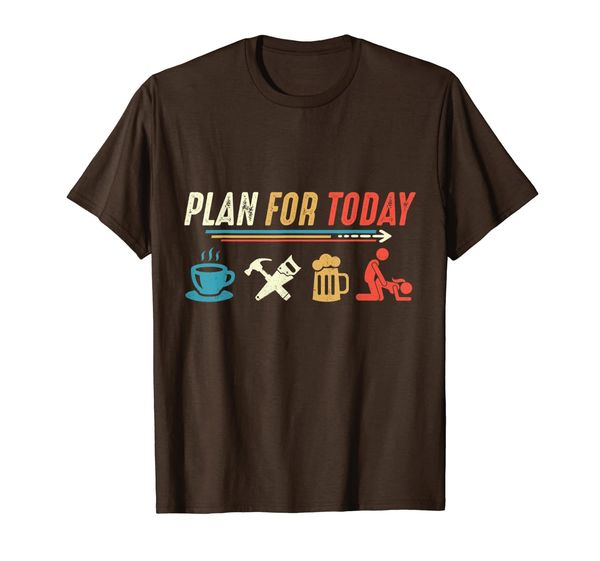 

plan for today coffee carpenter beer make love t-shirt, White;black
