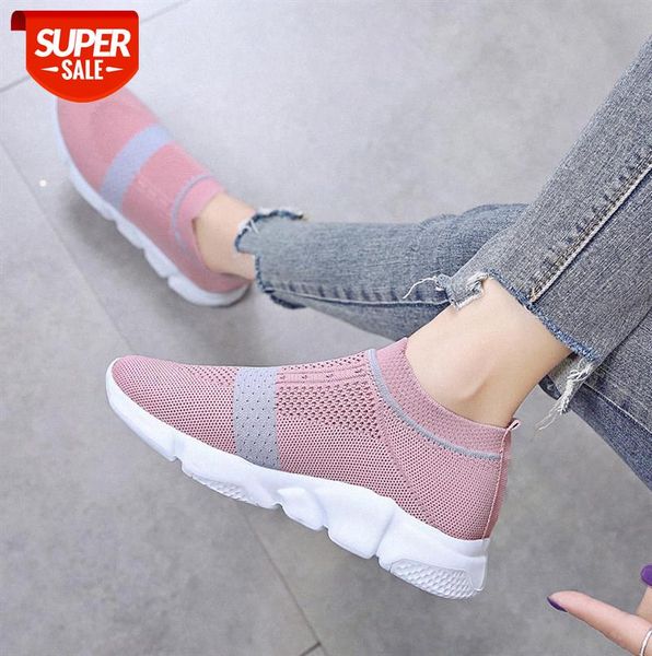 

large size couple style flying knit set foot single shoes women's knitted breathable casual trend #7t4p