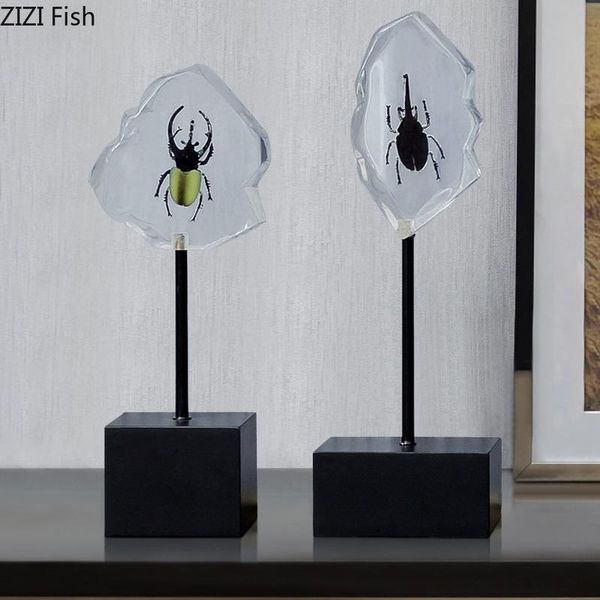 

decorative objects & figurines creative insect amber crafts furnishings transparent resin animal living room bookcase modern home luxury dec