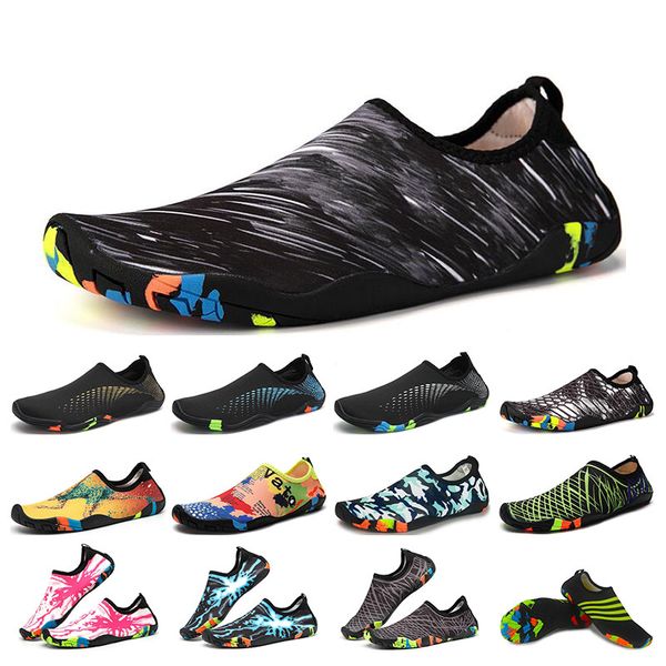 

men swimming diving outdoor beach shoes soft-soled creek sneakers black silver barefoot skin snorkeling wading fitness women sports trainers