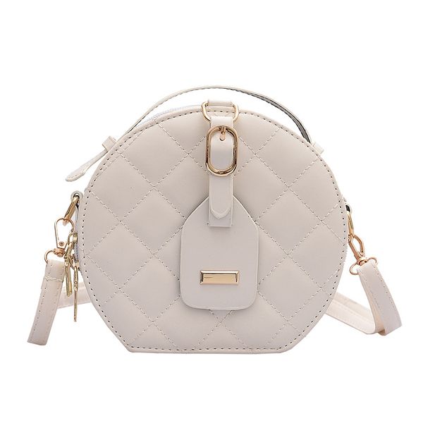 

womens bag rhombus small round bag zipper bag 2021 spring pu leather all-match shoulder new fashion handbag crossbody