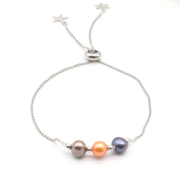 

charm bracelets bracelet for women simple freshwater pearl party gifts handmade fashion jewelry engagement pb009, Golden;silver