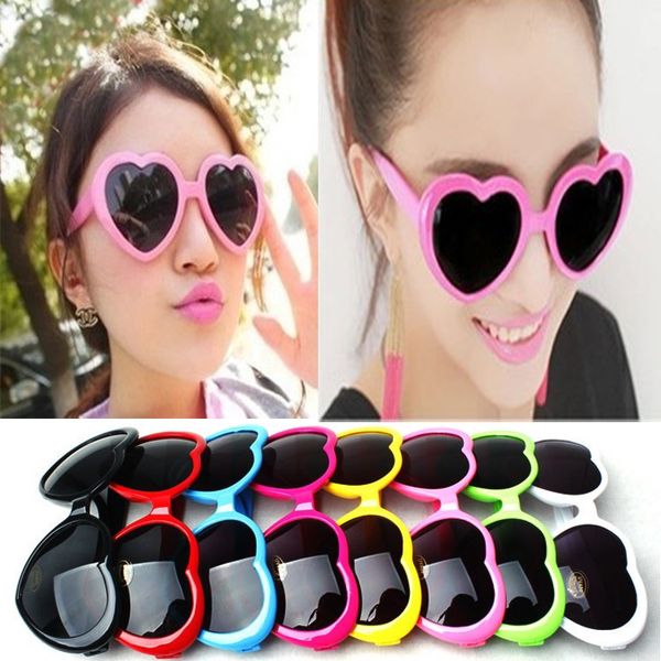 

mother and me children peach heart sunglasses kids beach supplies uv protective eyewear girls boys sunshades glasses fashion accessories, Blue